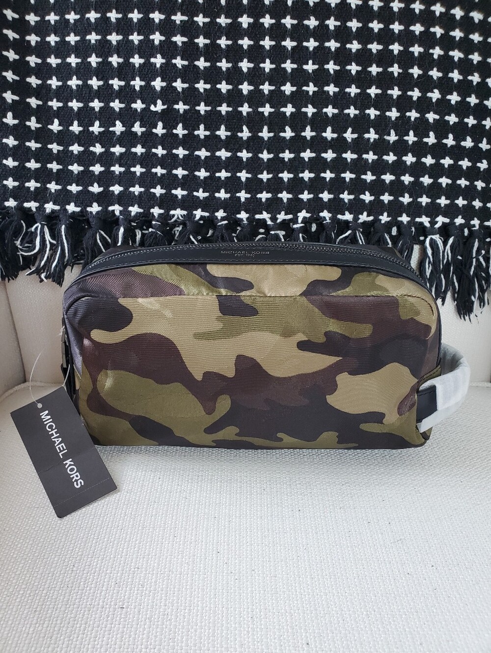 NWT Michael Kors Kent Military Camo Toiletry Bag, Travel Case
